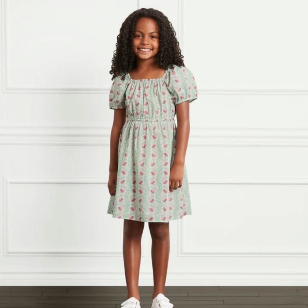 Hill House Green and Red Kids Casual Dress